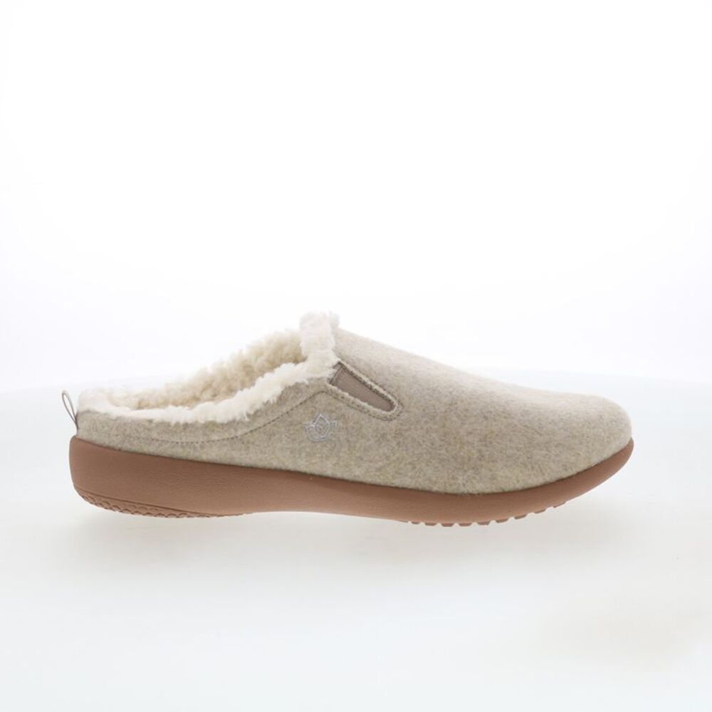 Spenco Womens Dundee Wool Slipper Beige Shoes (NWT)